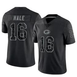 Green Bay Packers Youth Limited Black Reflective Jersey (16 Alex Hale)