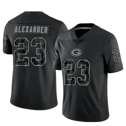 Green Bay Packers Youth Limited Black Reflective Jersey (23 Jaire Alexander)