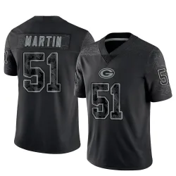 Green Bay Packers Youth Limited Black Reflective Jersey (51 Jeremiah Martin)