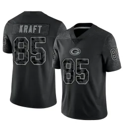 Green Bay Packers Youth Limited Black Reflective Jersey (85 Tucker Kraft)