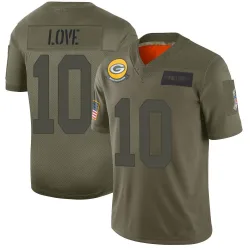 Green Bay Packers Youth Limited Camo 2019 Salute to Service Jersey (10 Jordan Love)