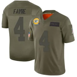 Green Bay Packers Youth Limited Camo 2019 Salute to Service Jersey (4 Brett Favre)