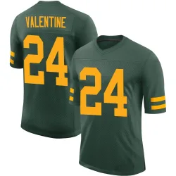 Green Bay Packers Youth Limited Green Alternate Vapor Jersey (24 Carrington Valentine)