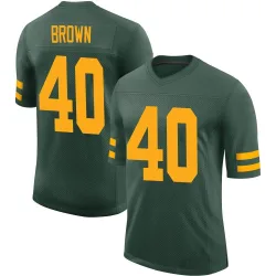 Green Bay Packers Youth Limited Green Alternate Vapor Jersey (40 Omar Brown)