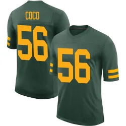 Green Bay Packers Youth Limited Green Alternate Vapor Jersey (56 Jack Coco)