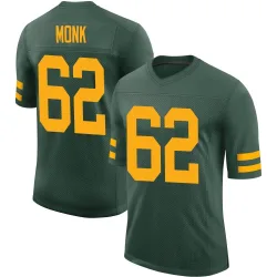 Green Bay Packers Youth Limited Green Alternate Vapor Jersey (62 Jacob Monk)