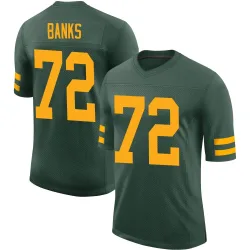Green Bay Packers Youth Limited Green Alternate Vapor Jersey (72 Brant Banks)