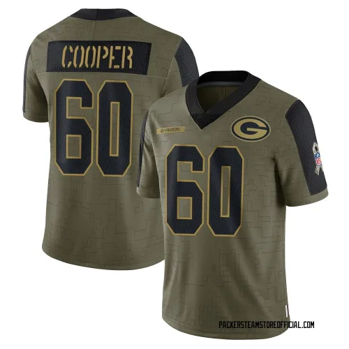 Green Bay Packers Youth Limited Olive 2021 Salute To Service Jersey (60 Tyler Cooper)