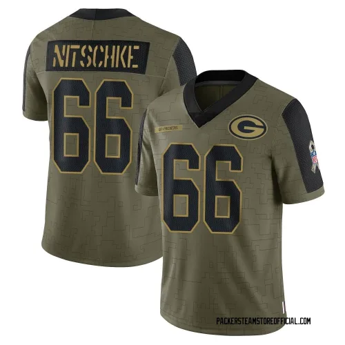 Green Bay Packers Youth Limited Olive 2021 Salute To Service Jersey (66 Ray Nitschke)