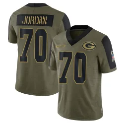 Green Bay Packers Youth Limited Olive 2021 Salute To Service Jersey (70 Michael Jordan)