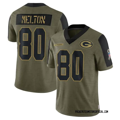 Green Bay Packers Youth Limited Olive 2021 Salute To Service Jersey (80 Bo Melton)