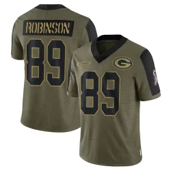 Green Bay Packers Youth Limited Olive 2021 Salute To Service Jersey (89 Dave Robinson)