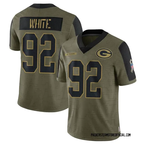Green Bay Packers Youth Limited Olive 2021 Salute To Service Jersey (92 Reggie White)