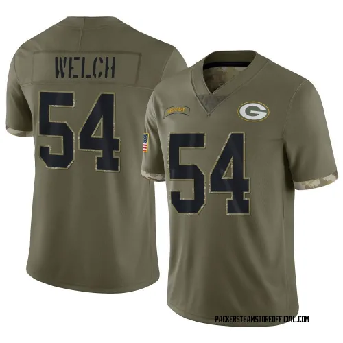 Green Bay Packers Youth Limited Olive 2022 Salute To Service Jersey (54 Kristian Welch)