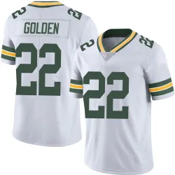 Green Bay Packers Youth Limited White Vapor Untouchable Jersey (22 Matthew Golden)