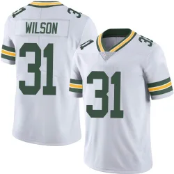 Green Bay Packers Youth Limited White Vapor Untouchable Jersey (31 Emanuel Wilson)