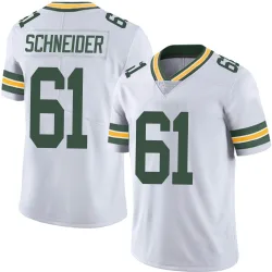 Green Bay Packers Youth Limited White Vapor Untouchable Jersey (61 Cole Schneider)